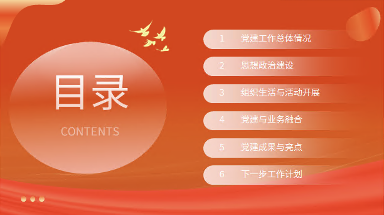 2025年底党建工作总结汇报模板PPT课件
